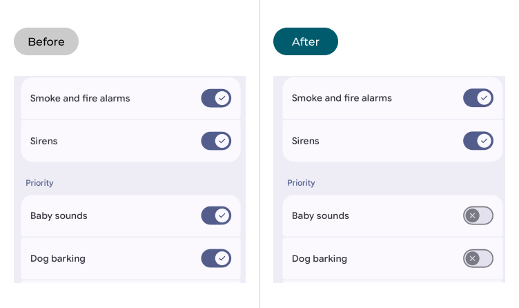 Sound notifications with some priority sounds turned off